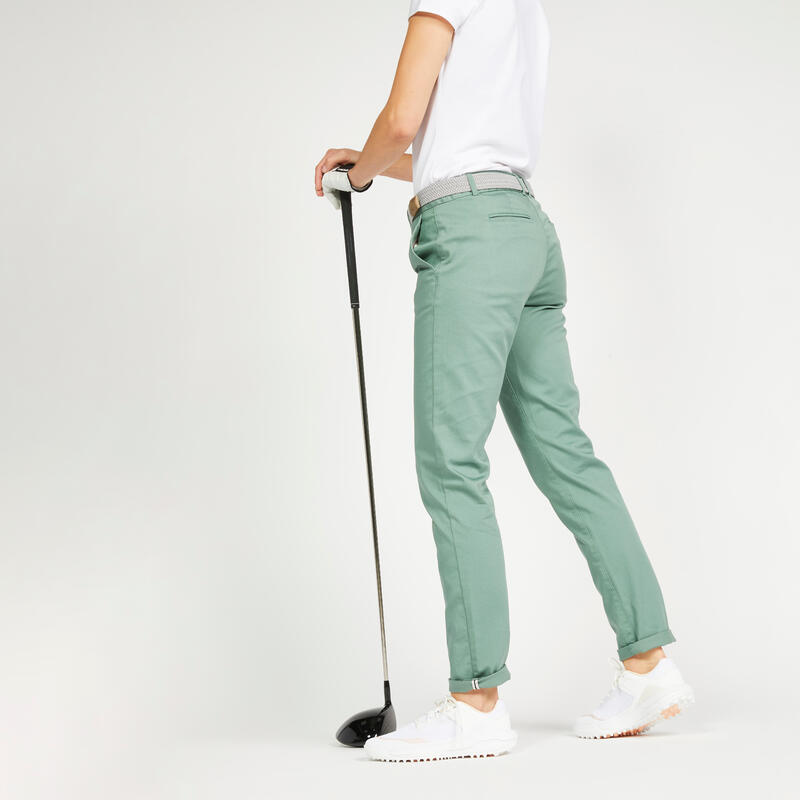 Dámské golfové kalhoty MW500 zelené