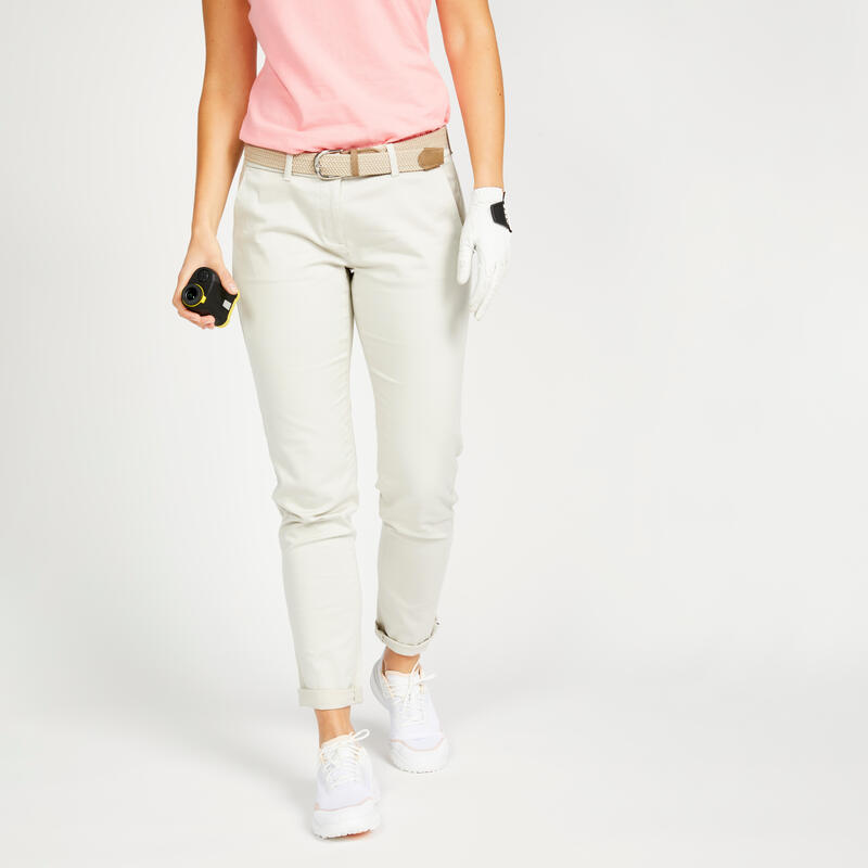 Women's golf trousers - MW500 Linen