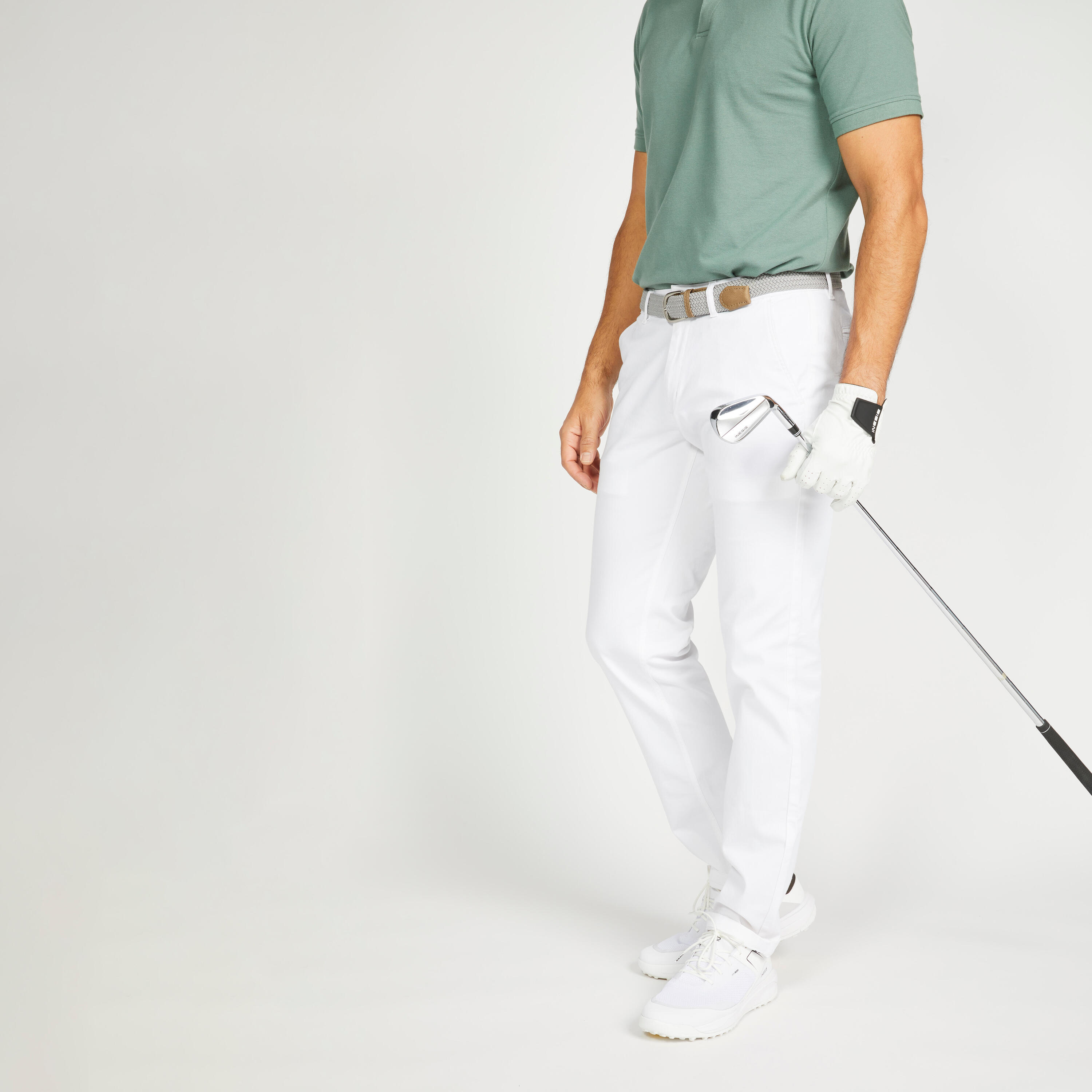 Men's golf trousers - MW500 white 1/6