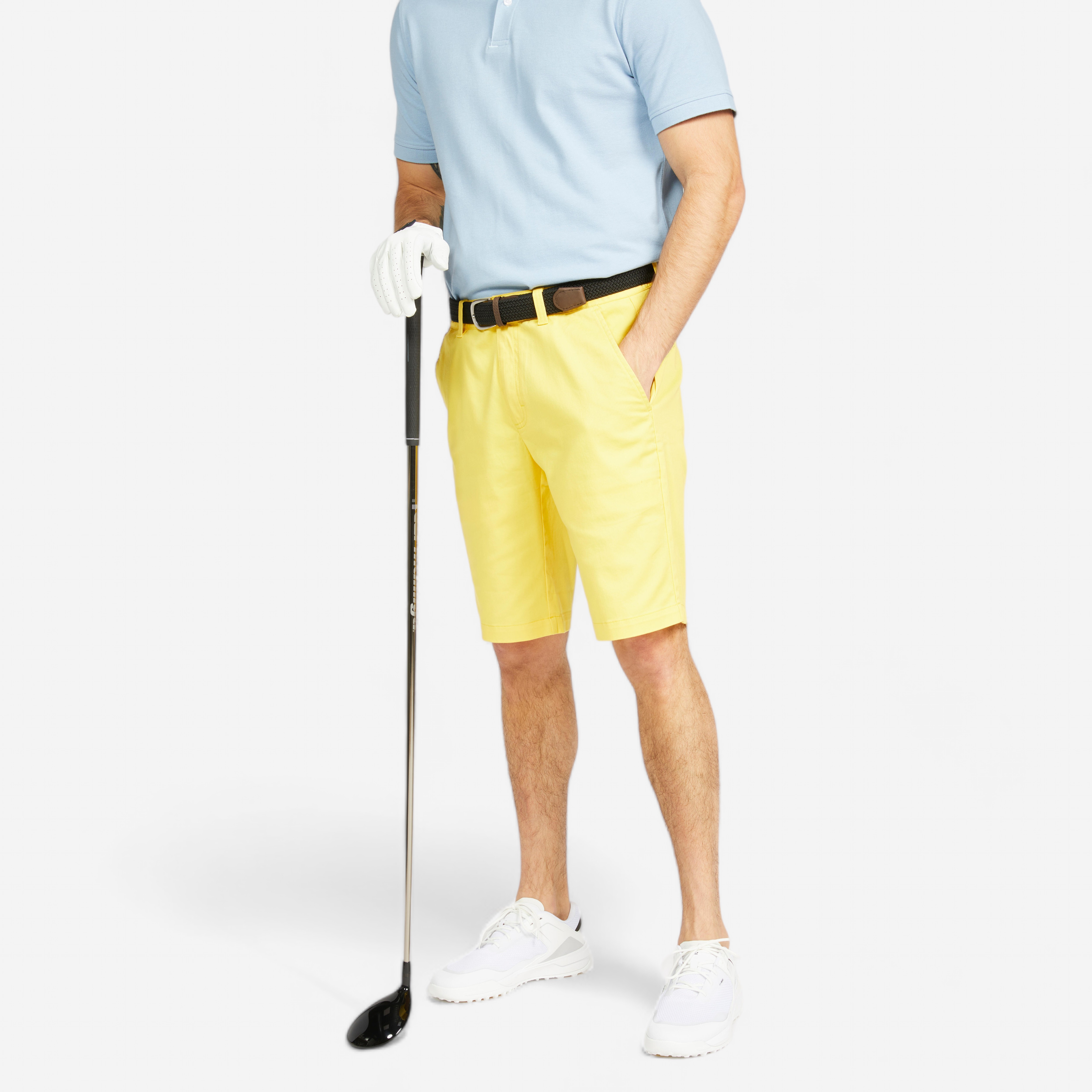 Short golf Homme - MW500 jaune