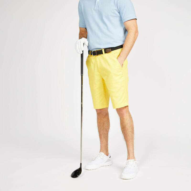 Pantalón Corto Golf MW500 Hombre Amarillo