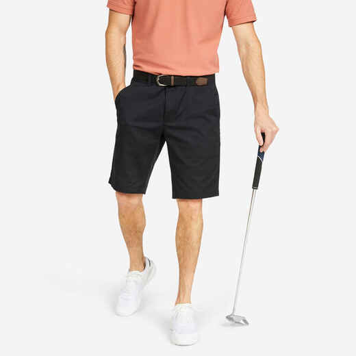 
      Men's golf cotton chino shorts - MW500 Black
  