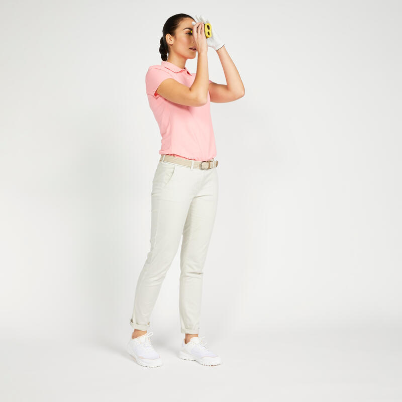 Women's golf short-sleeved polo shirt MW500 pink