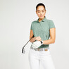 Women's golf short-sleeved polo shirt MW500 - Green