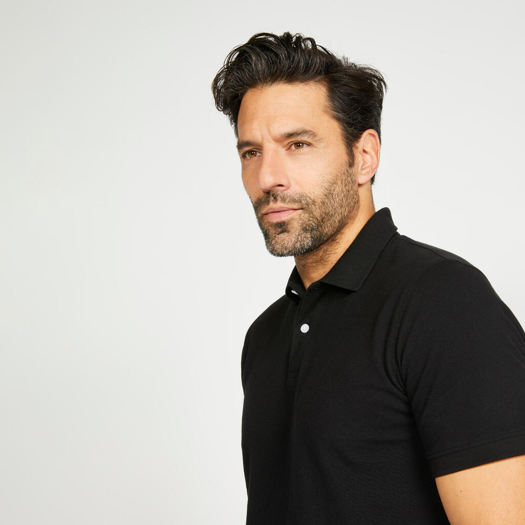 Polo de golf de manga corta azul pizarra para hombre MW500