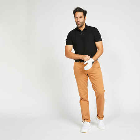 Vyriški trumparankoviai golfo polo marškinėliai „MW500“, juodi