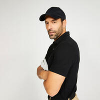 Men's golf short-sleeved polo shirt MW100 black