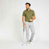 Men’s golf cotton short-sleeved polo shirt - MW500 Khaki