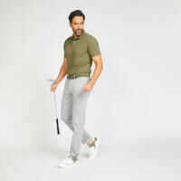 Men’s golf cotton short-sleeved polo shirt - MW500 Khaki