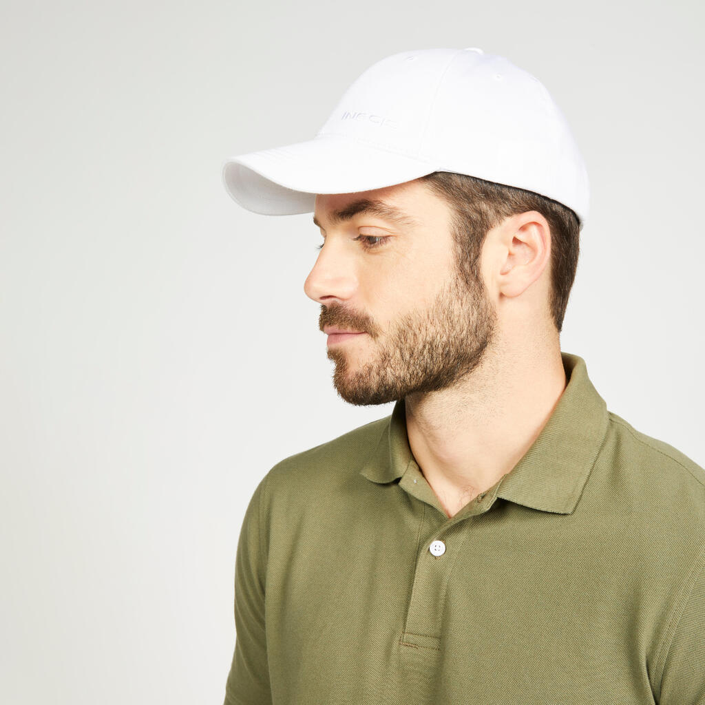 Golf cotton short sleeve polo shirt beige