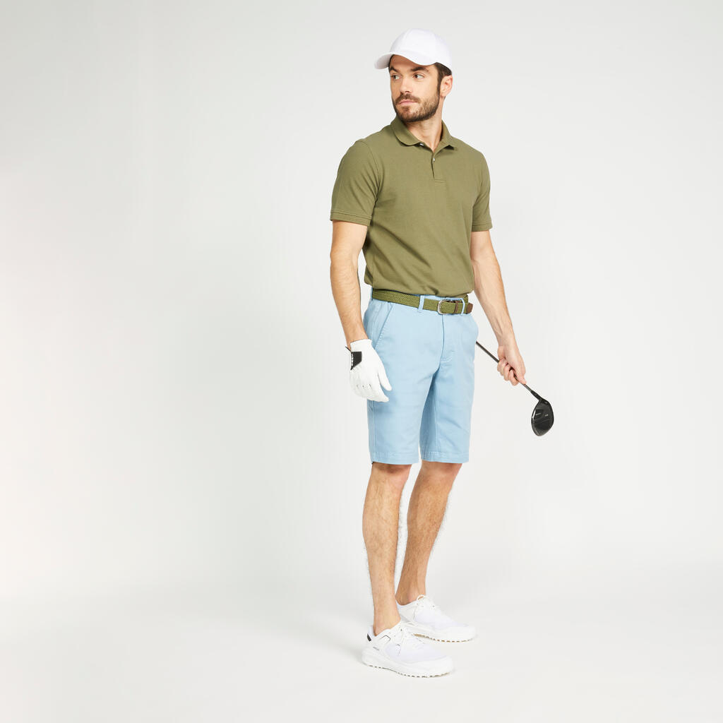 Golf cotton short sleeve polo shirt beige