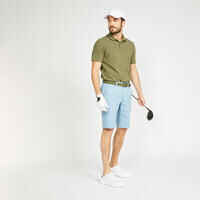 Men’s golf cotton short-sleeved polo shirt - MW500 Khaki