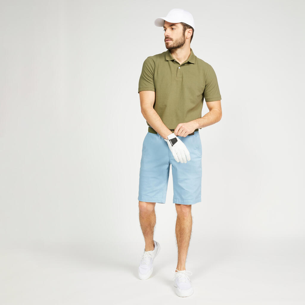 Golf cotton short sleeve polo shirt beige
