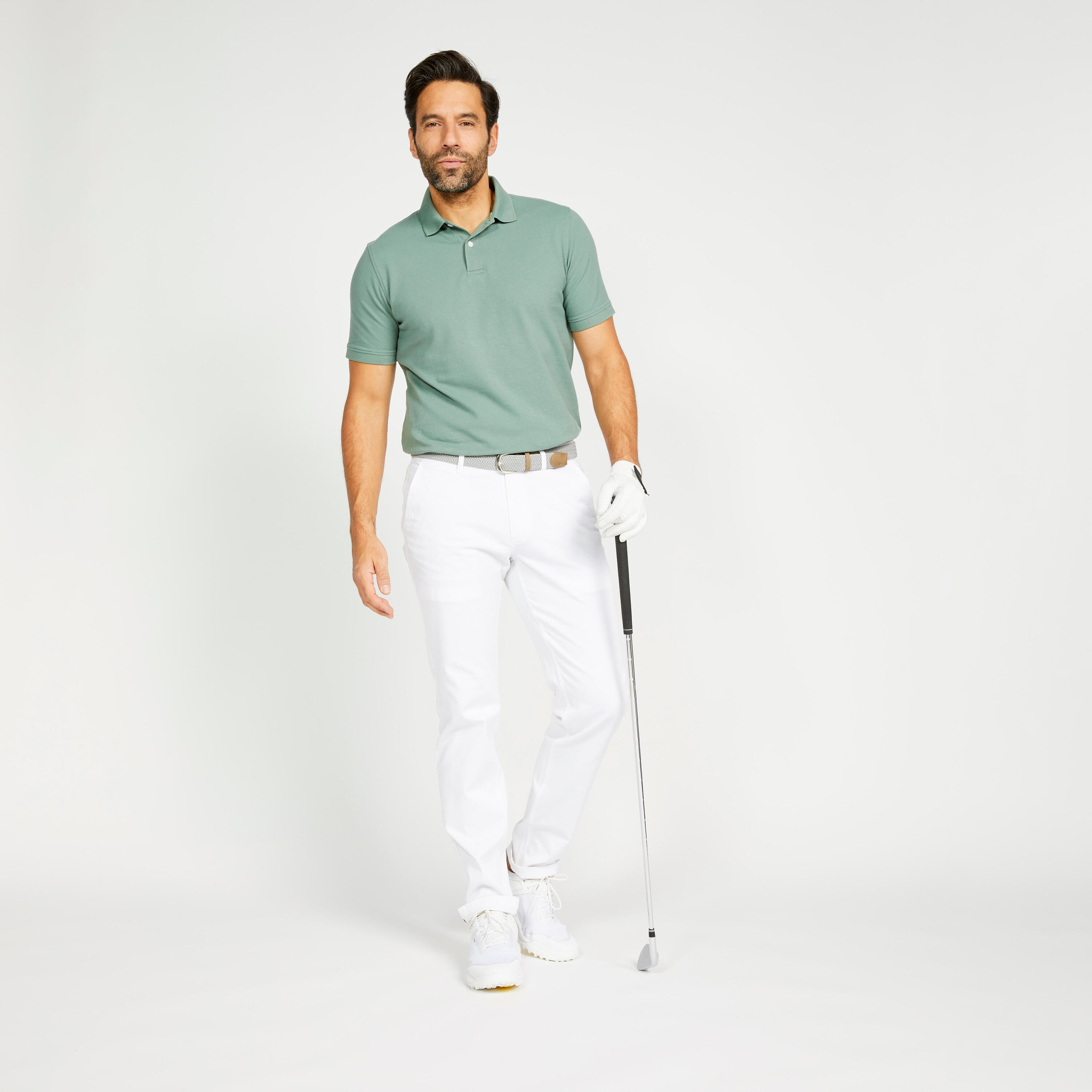 Men's golf trousers - MW500 white 3/6