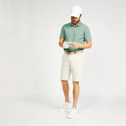 Men's golf cotton short-sleeved polo shirt - MW500 Green