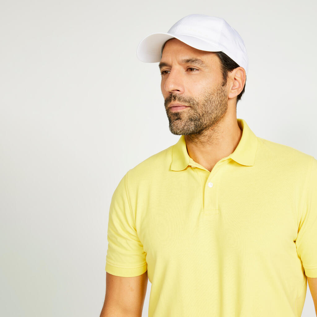 Golf cotton short sleeve polo shirt beige