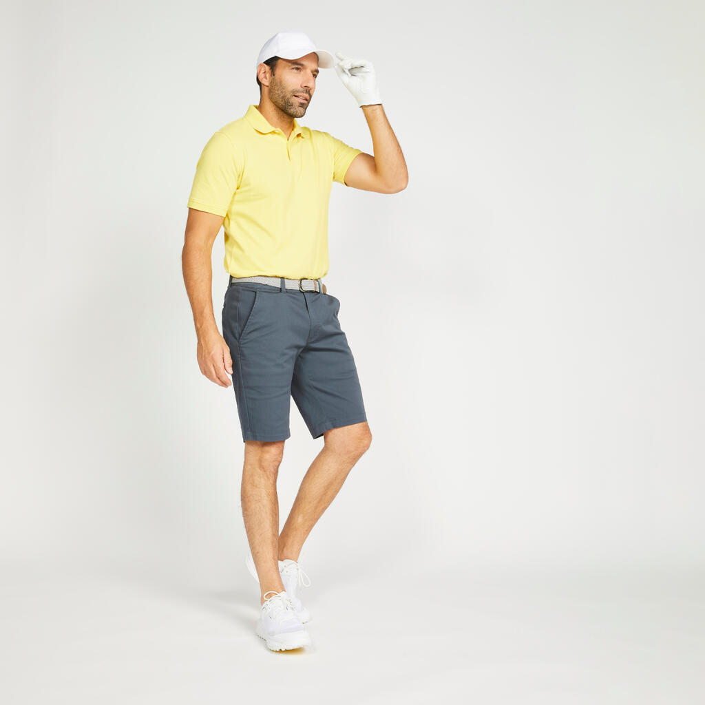 Golf cotton short sleeve polo shirt beige