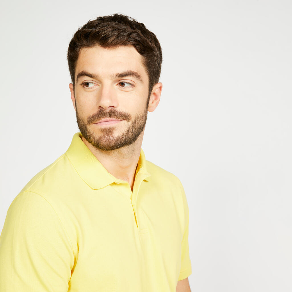 Golf cotton short sleeve polo shirt beige