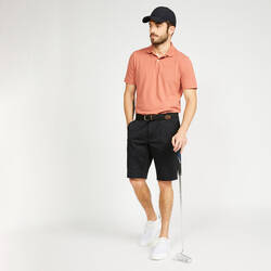 Men's golf cotton chino shorts - MW500 Black