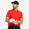 Men's golf cotton short-sleeved polo shirt - MW500 Red