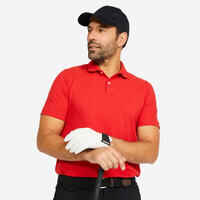 Men’s golf cotton short-sleeved polo shirt - MW500 Red