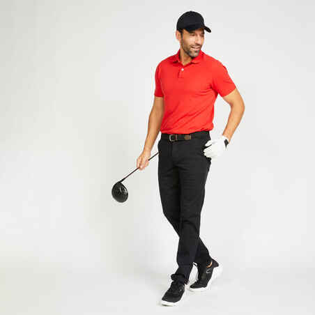 Men’s golf cotton short-sleeved polo shirt - MW500 Red