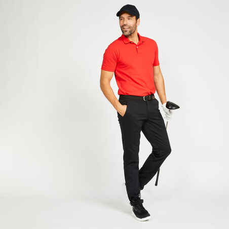 Kaus polo lengan pendek golf pria MW500 merah