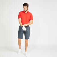 Men’s golf cotton short-sleeved polo shirt - MW500 Red