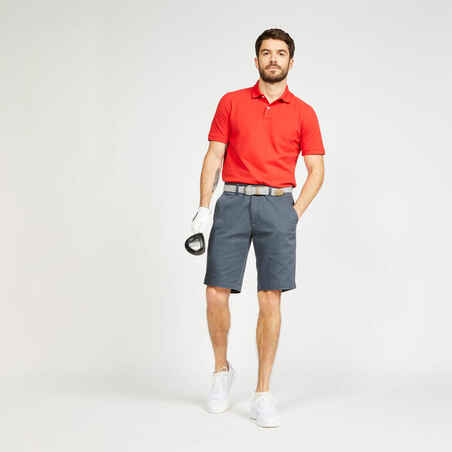 Men’s golf cotton short-sleeved polo shirt - MW500 Red