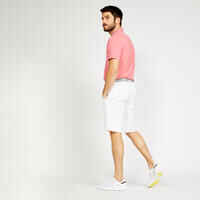 Men’s golf cotton short-sleeved polo shirt - MW500 Pink
