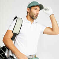 Men’s golf cotton short-sleeved polo shirt - MW500 White