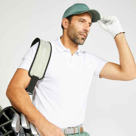 Men’s golf cotton short-sleeved polo shirt - MW500 White