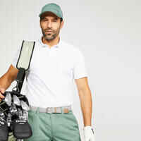 Men’s golf cotton short-sleeved polo shirt - MW500 White