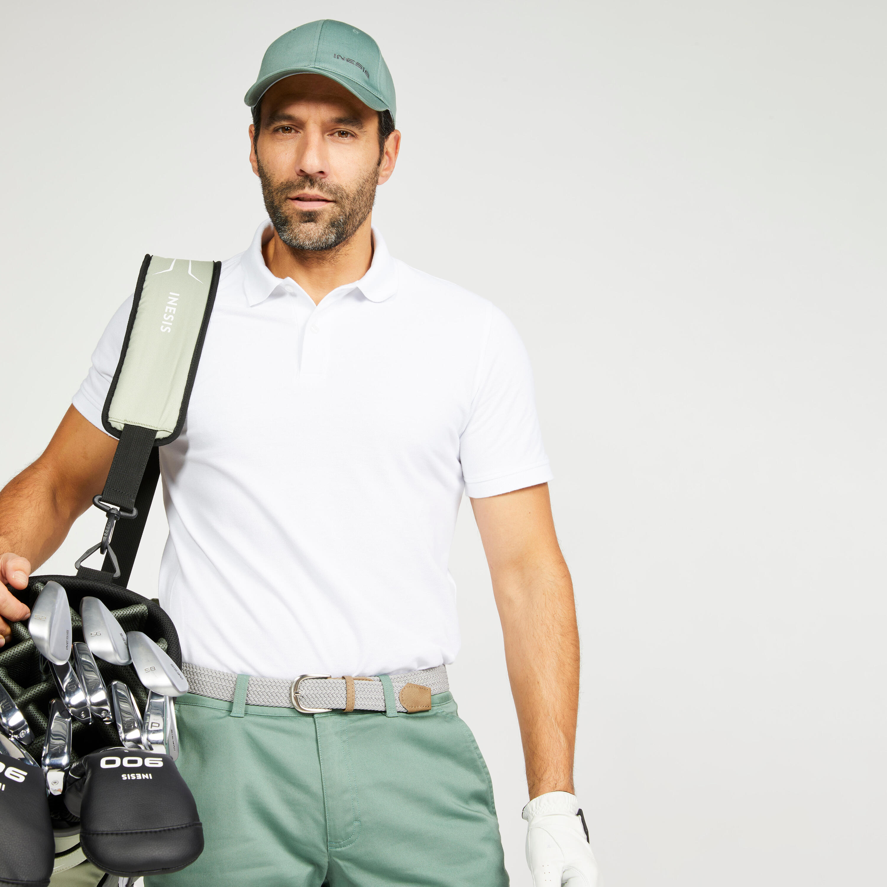 Polo golf uomo MW 500 bianca 60/66