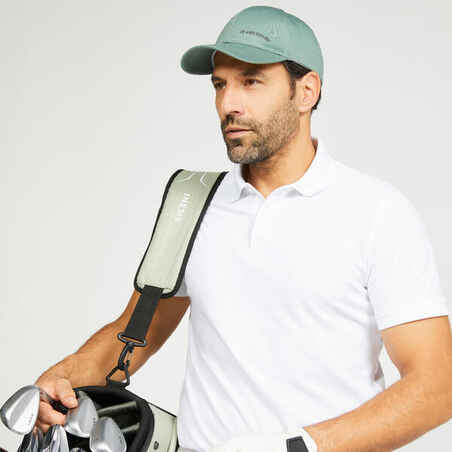 Men's golf cotton short-sleeved polo shirt - MW500 White