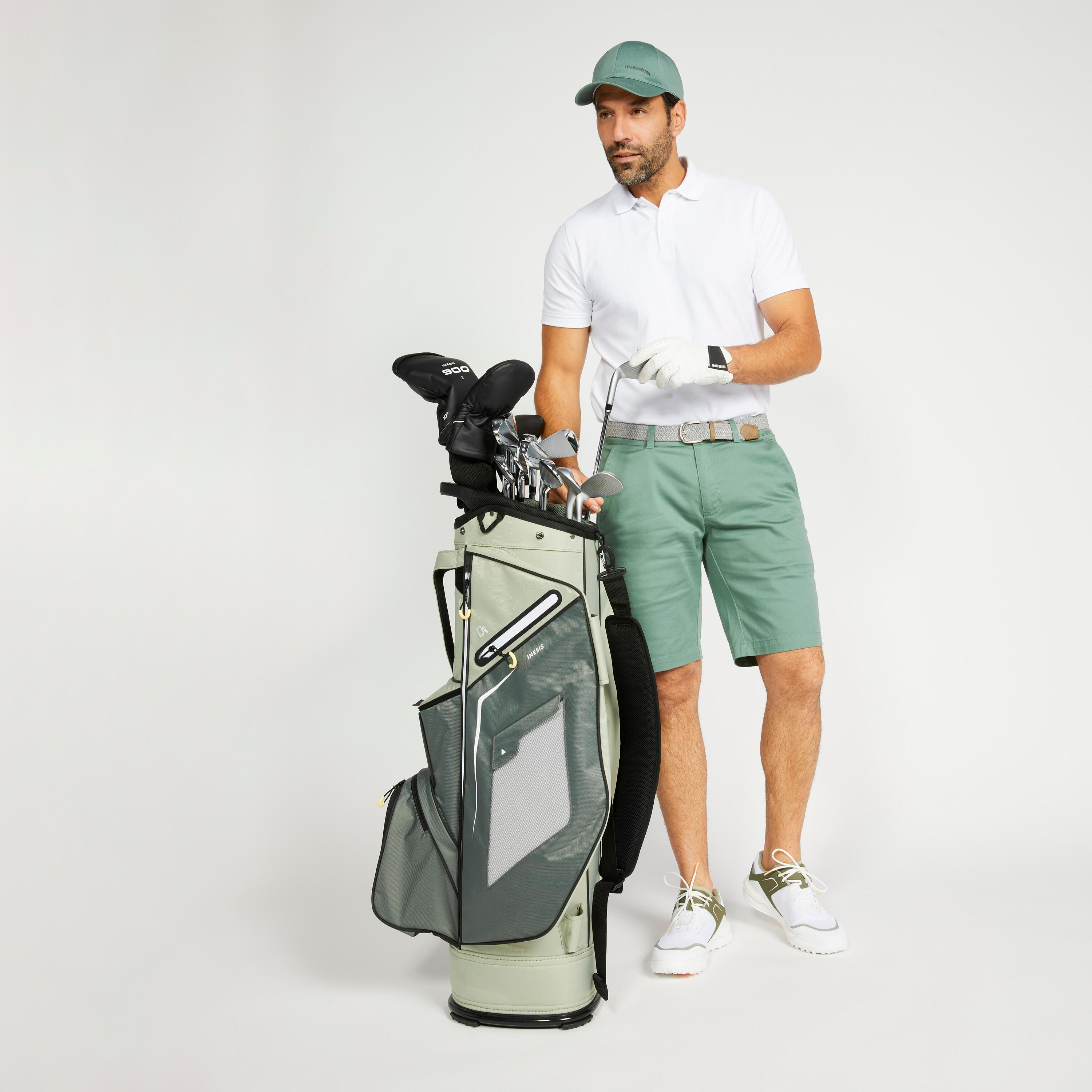 Polo golf uomo MW 500 bianca 55/66