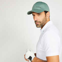 Ανδρική κοντομάνικη μπλούζα πόλο για γκολφ - MW500 λευκό