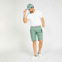 Men’s golf cotton short-sleeved polo shirt - MW500 White