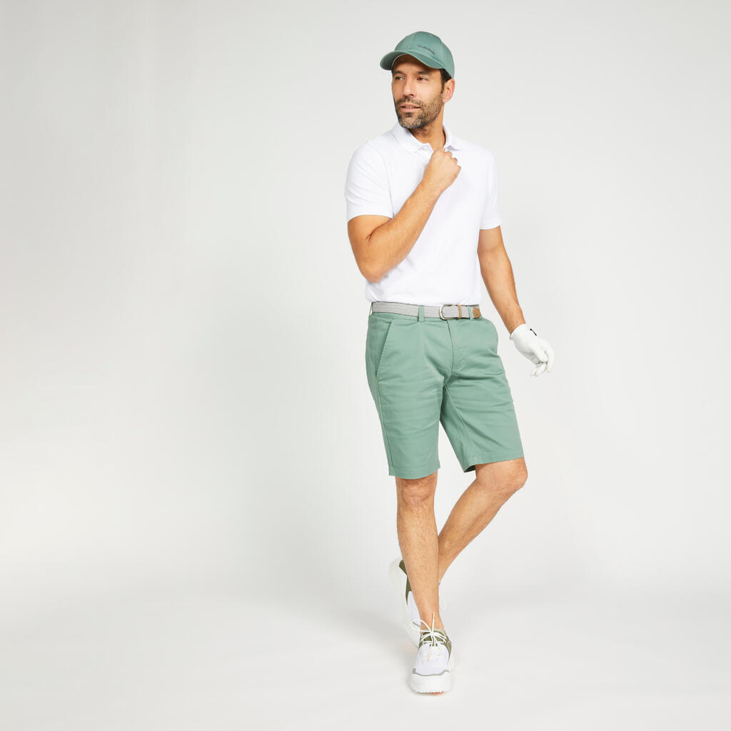 Golf cotton short sleeve polo shirt beige