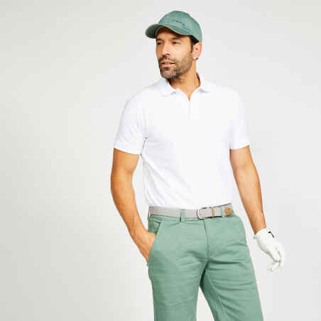 Polo de golf de manga corta blanca para hombre MW500