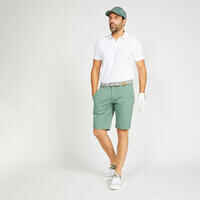 Men’s golf cotton short-sleeved polo shirt - MW500 White