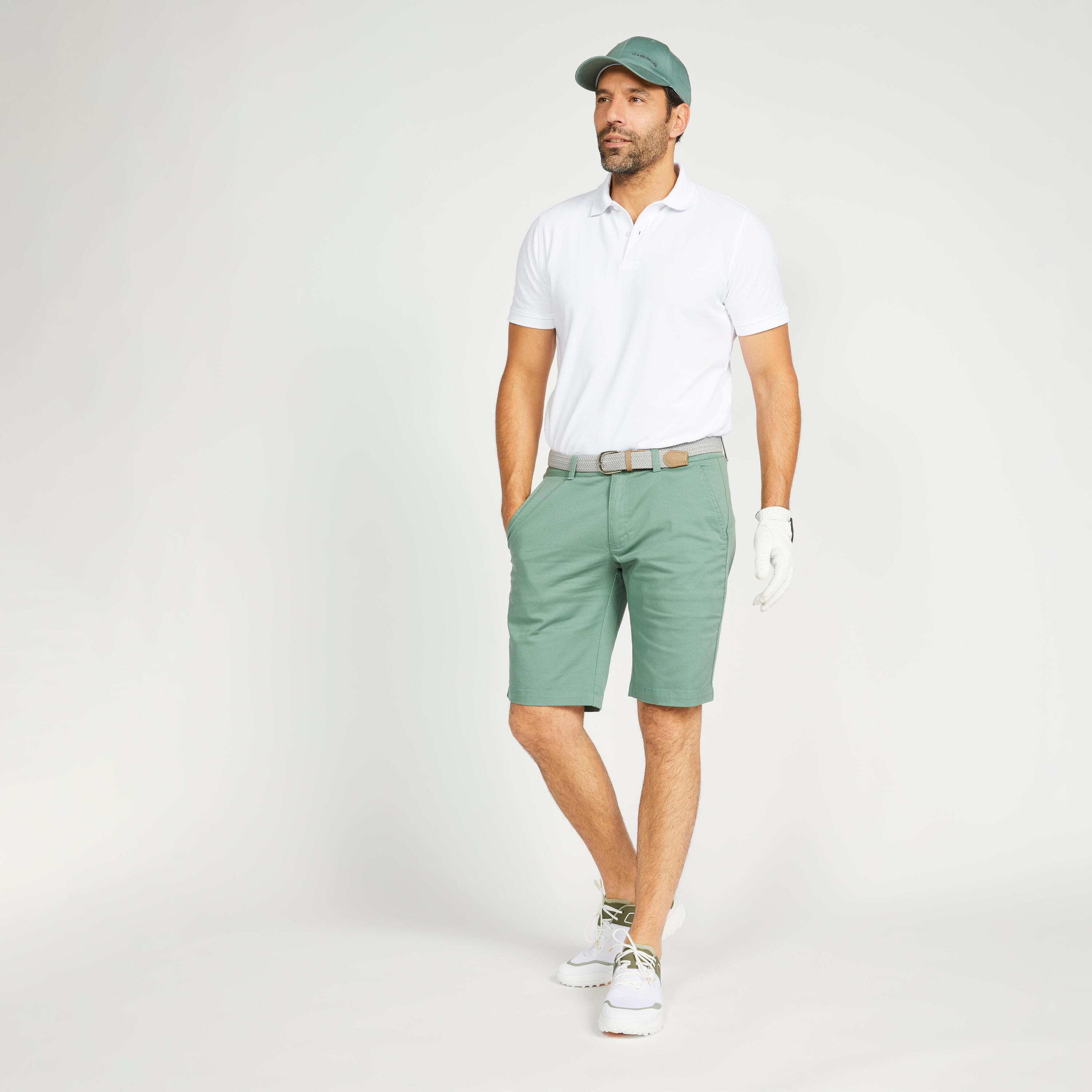 Polo golf uomo MW 500 bianca 45/66