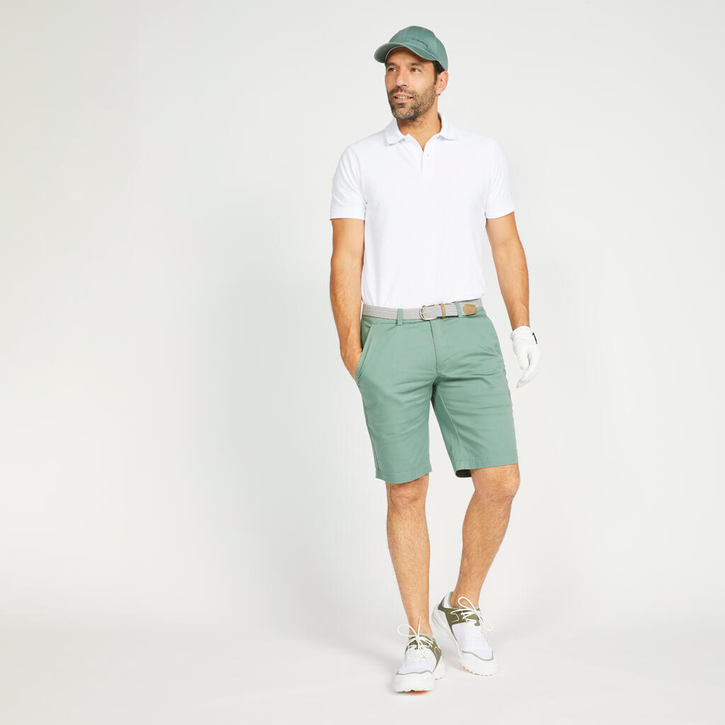 Golf cotton short sleeve polo shirt beige