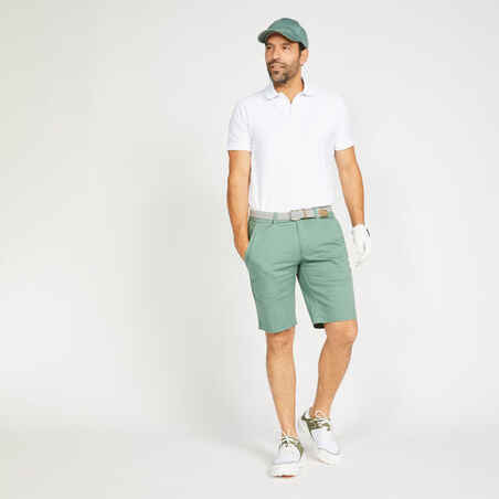 Men’s golf cotton short-sleeved polo shirt - MW500 White