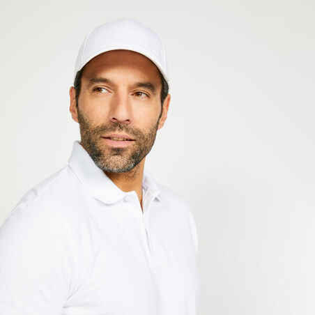 Men’s golf cotton short-sleeved polo shirt - MW500 White