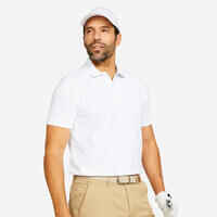 Men’s golf cotton short-sleeved polo shirt - MW500 White