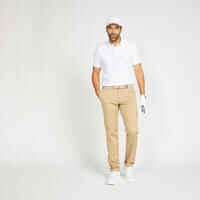 Men’s golf cotton short-sleeved polo shirt - MW500 White