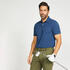 Men's golf short-sleeved polo T-shirt MW500 blue