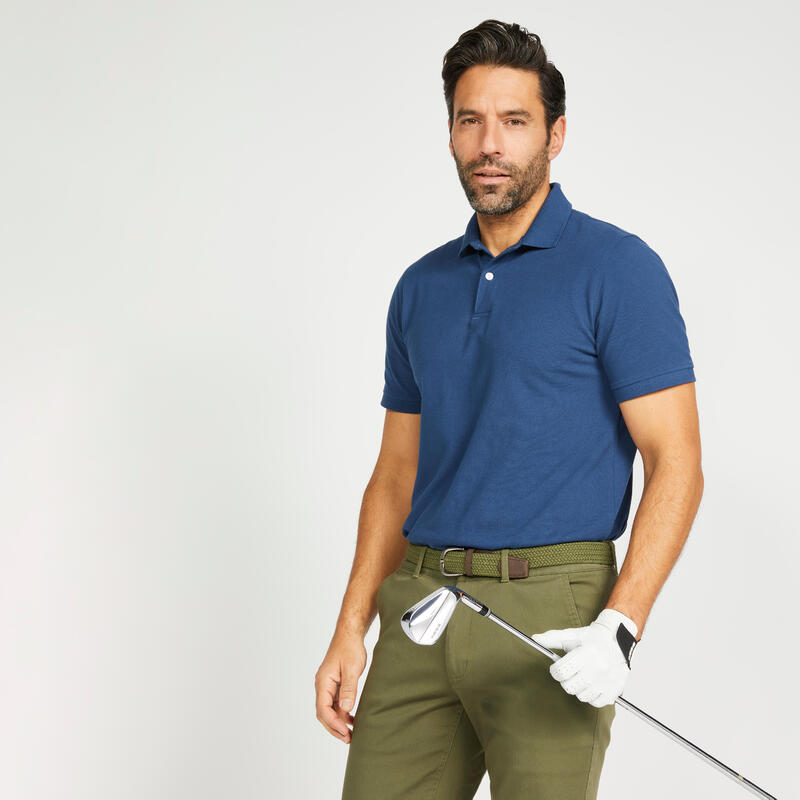 Polo de golf manches courtes Homme - MW500 bleu