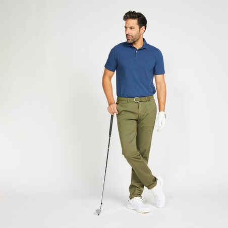 Polo de golf manches courtes homme MW500 bleu